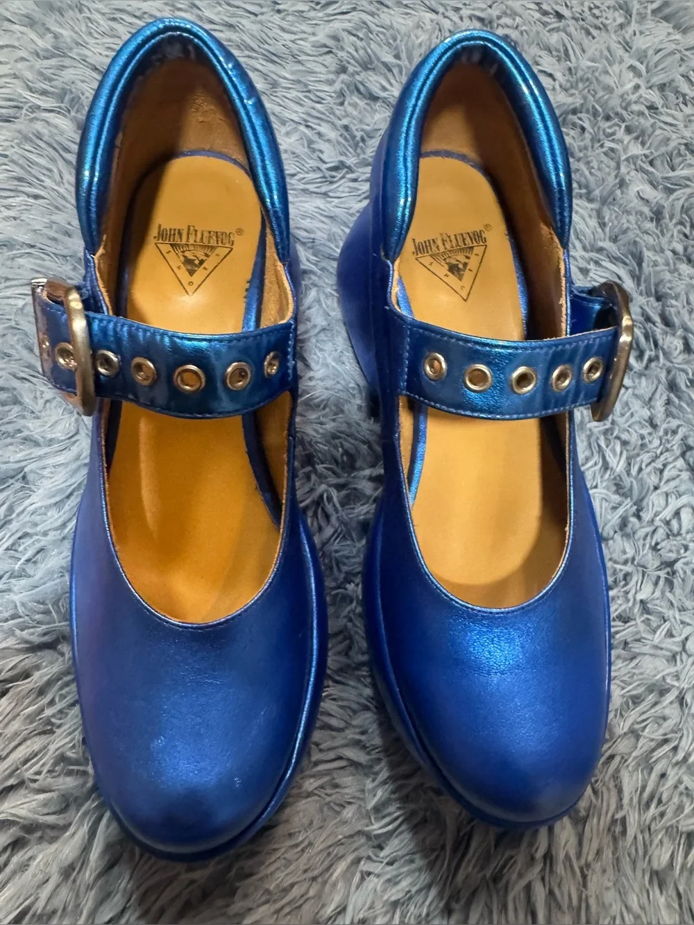 Preowned John Fluevog Superfly Kool Mary Janes in Size 8